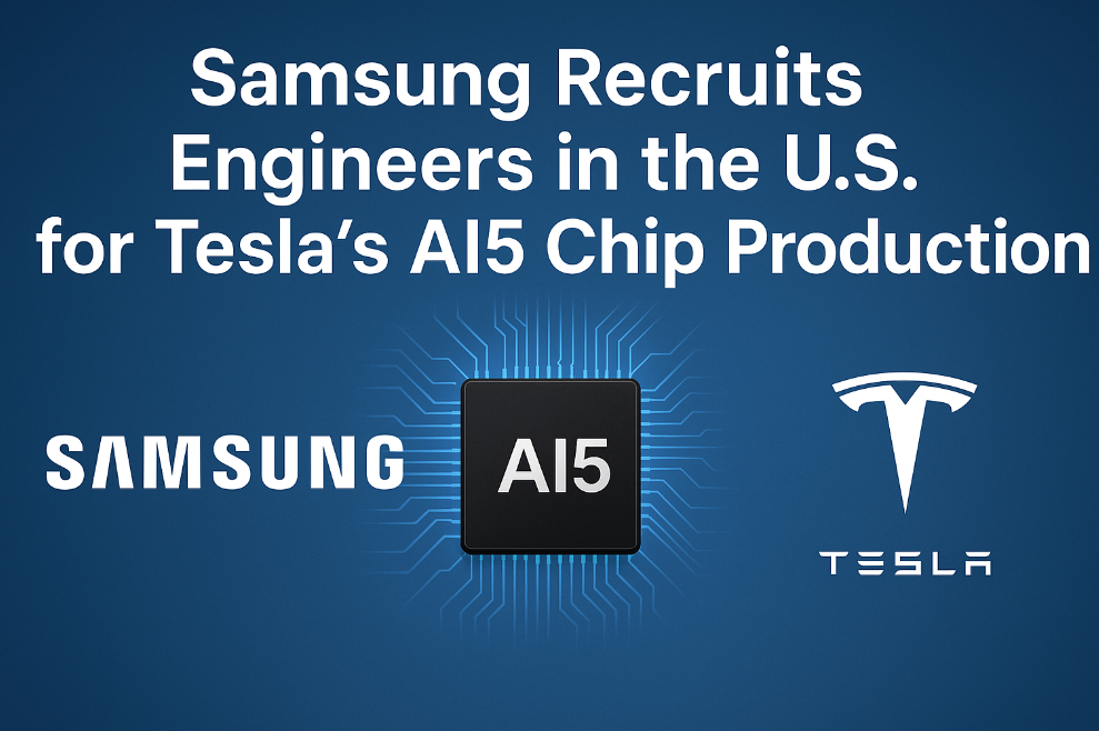 Samsung recruited engineers to prepare for the production of Tesla's AI5 chip in the US