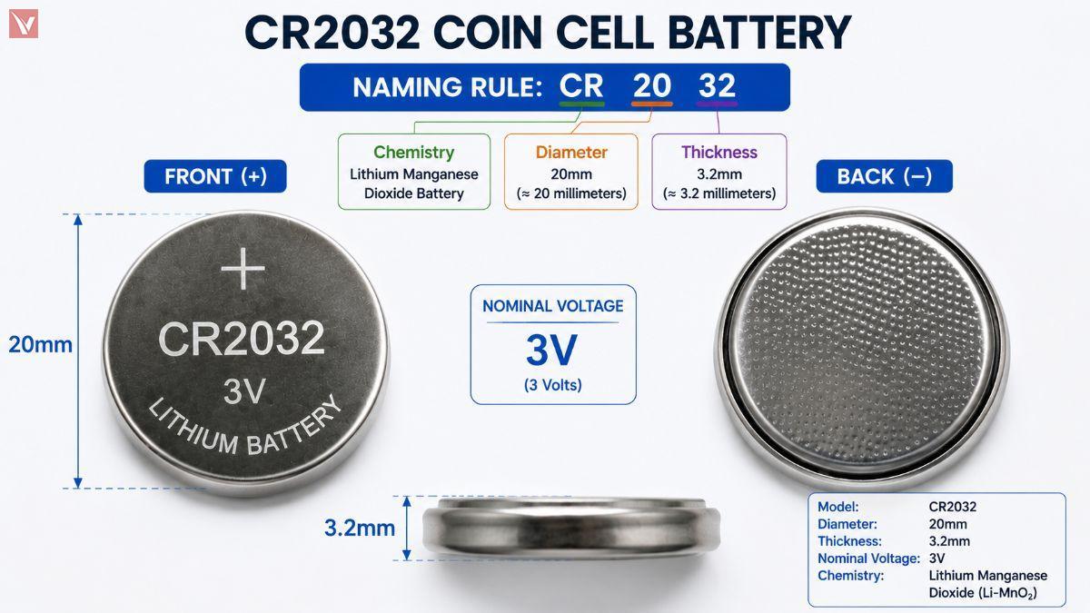 CR2032 coin cell battery